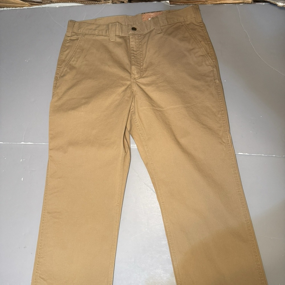 Carhartt Pants Mens 36 30 100095 253 Relaxed Fit Rugged Work Khaki Brown Twill